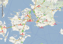 Решения мониторинга транспорта КАП на карте - Копенгаген